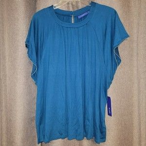 APT. 9 Solid Teal Blouse Size XXL NWT